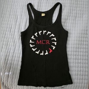 My Chemical Romance MCR Black Tank Top Guns Three Cheers For Sweet Revenge RARE